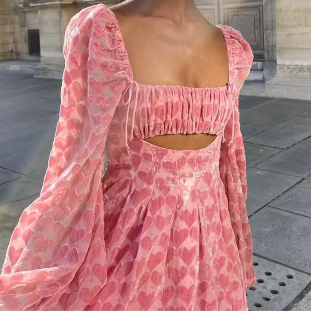 For Love and Lemons Nikki Midi Heart‎ Dress